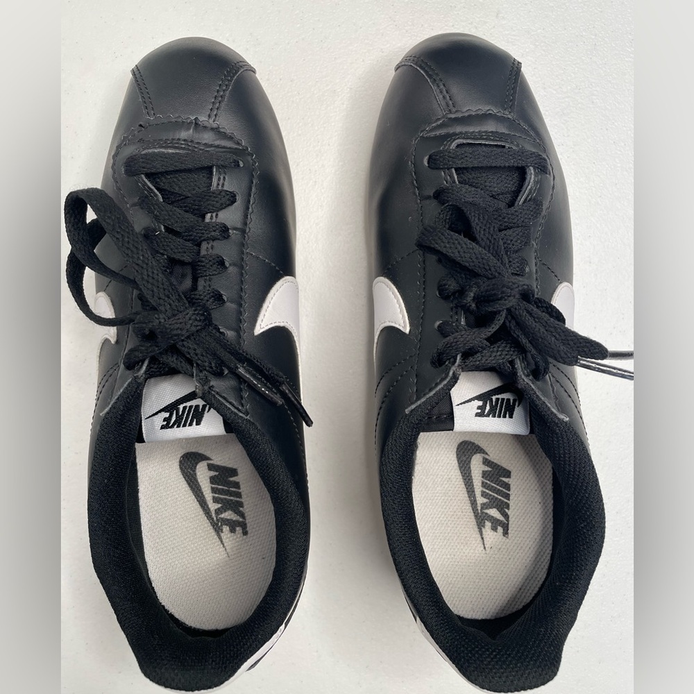 Nike Women’s Cortez Black & White Sneakers - Picture 9 of 14